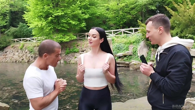 Sweetie Chick Group Luvs It Outdoors with Huge Tits and a Hot Ass