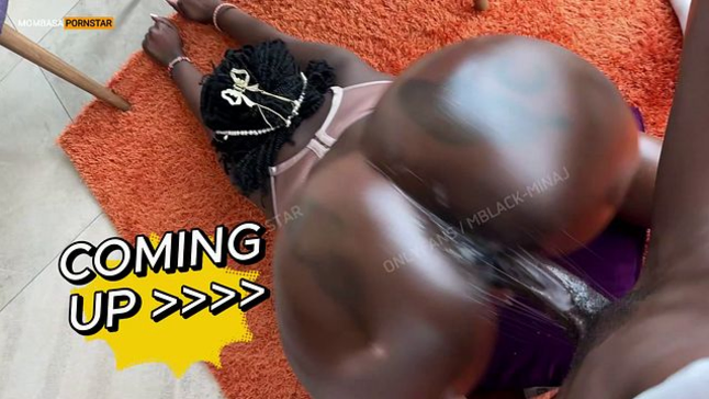 Watch Mombasapornstar's wet ebony pussy get destroyed by a gym instructor's jizz pipe