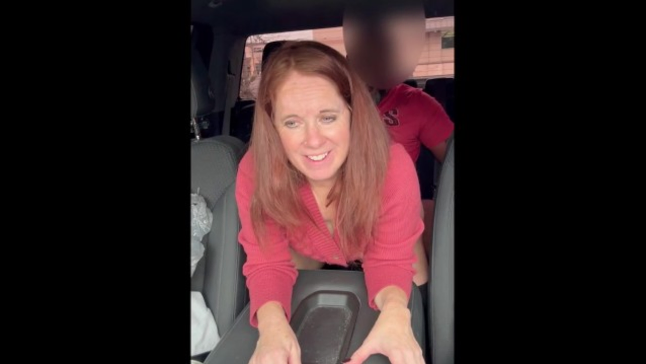 Ginger Vixen's husband Buddy was too hung to touch her in a parking lot, so I banged her hard in the lot