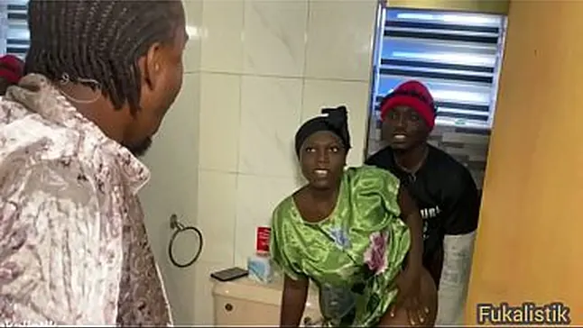 My curvy neighbor's wife gets a sneaky BJ from my big black cock in the moist world of BBCs