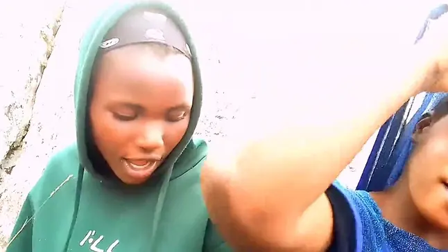 Watch Black ebony massage and twerk in a vintage black mountain video