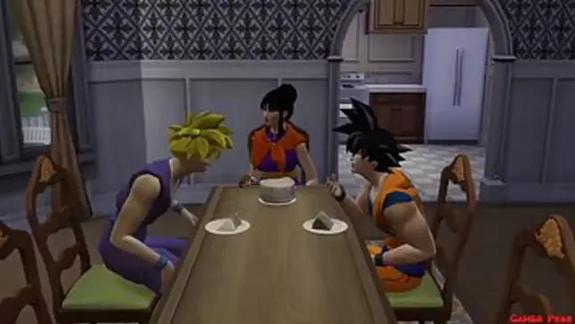 Toon boy Gohan is romping his finest mate buxomy mommy while he is sleeping next to them