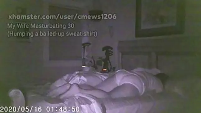 Ample rump dame didn't know about a hidden camera in her bedroom, so she went to sleep