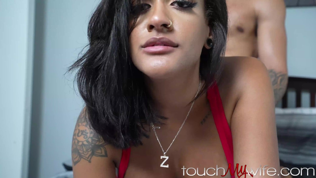 Zoey Sinn's giant mounds and humid vulva get caught by jealous Hotwife while her hubby sees