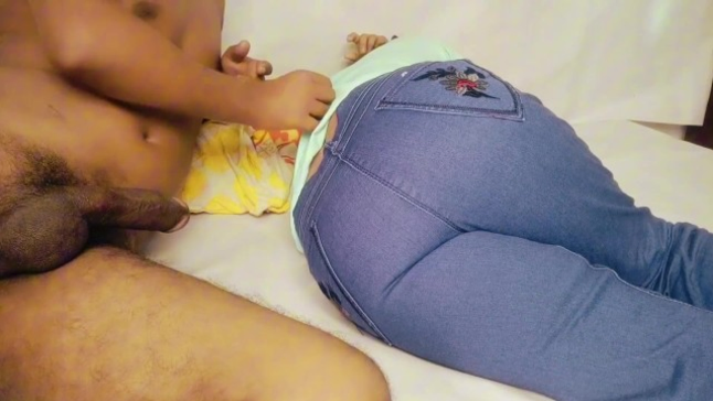 Desi doll 07 gets her taut rump plumbed by a real fellow's giant weenie