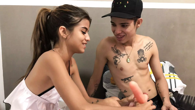 My Indian stepsister's fucky-fucky fucktoy: showing my prick and getting plumbed stiff