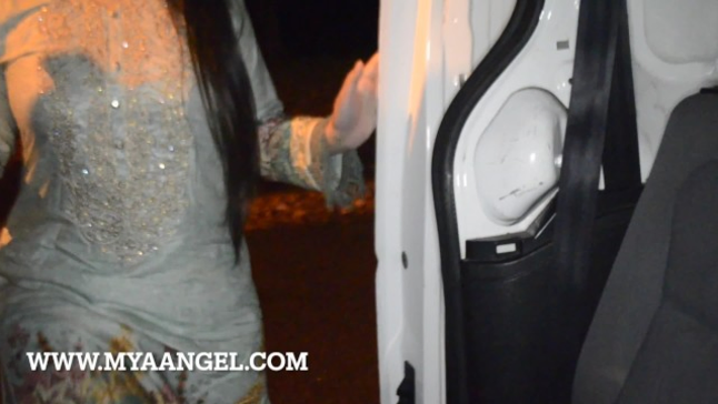 MyaangelUK cheats on Bf with black taxi driver & takes his spunk inwards her