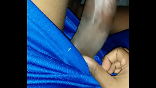 Watch this Ethiopian stud stretch out his schlong with a hard cock